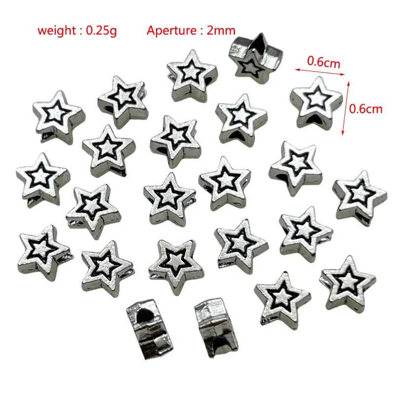 Popular Star Tibetan Silver And Gold Color Loose Spacer Zinc Alloy Beads DIY Jewelry Making Findings Charm Wholesale Accessories