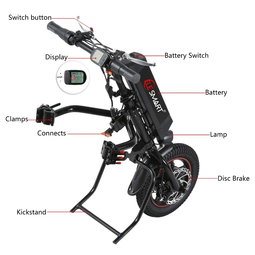 Wheelchair Engine Kits 350w Electric Hand Bike for Wheelchair Handicapped Scooters Rehabilitation Therapy Supplies CNEBIKES 12\