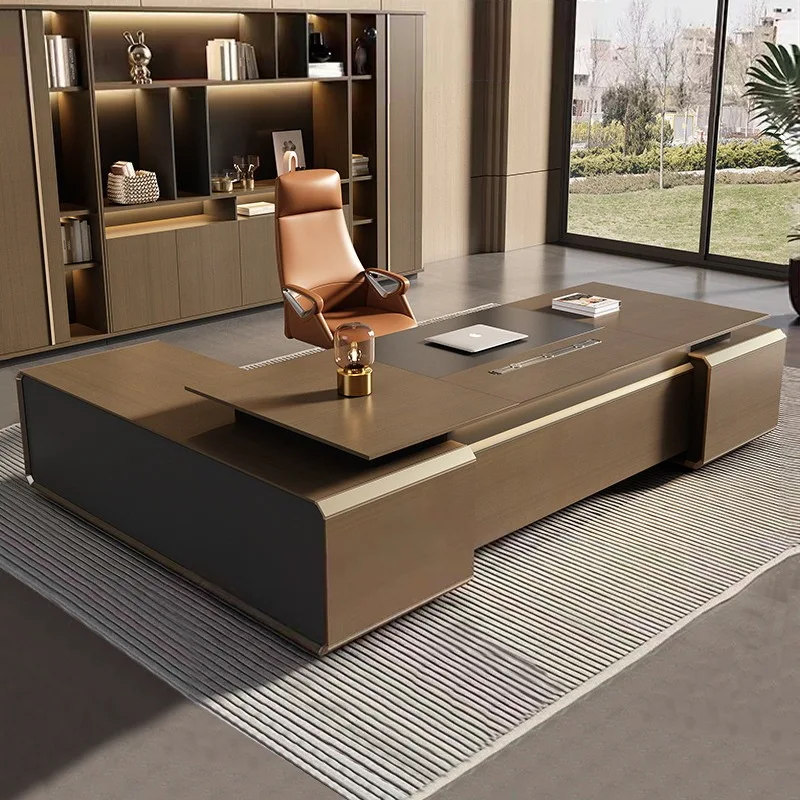 CEO desk,boss table,office Furniture,President High-End Executive Manager Office Desk And Chair Set