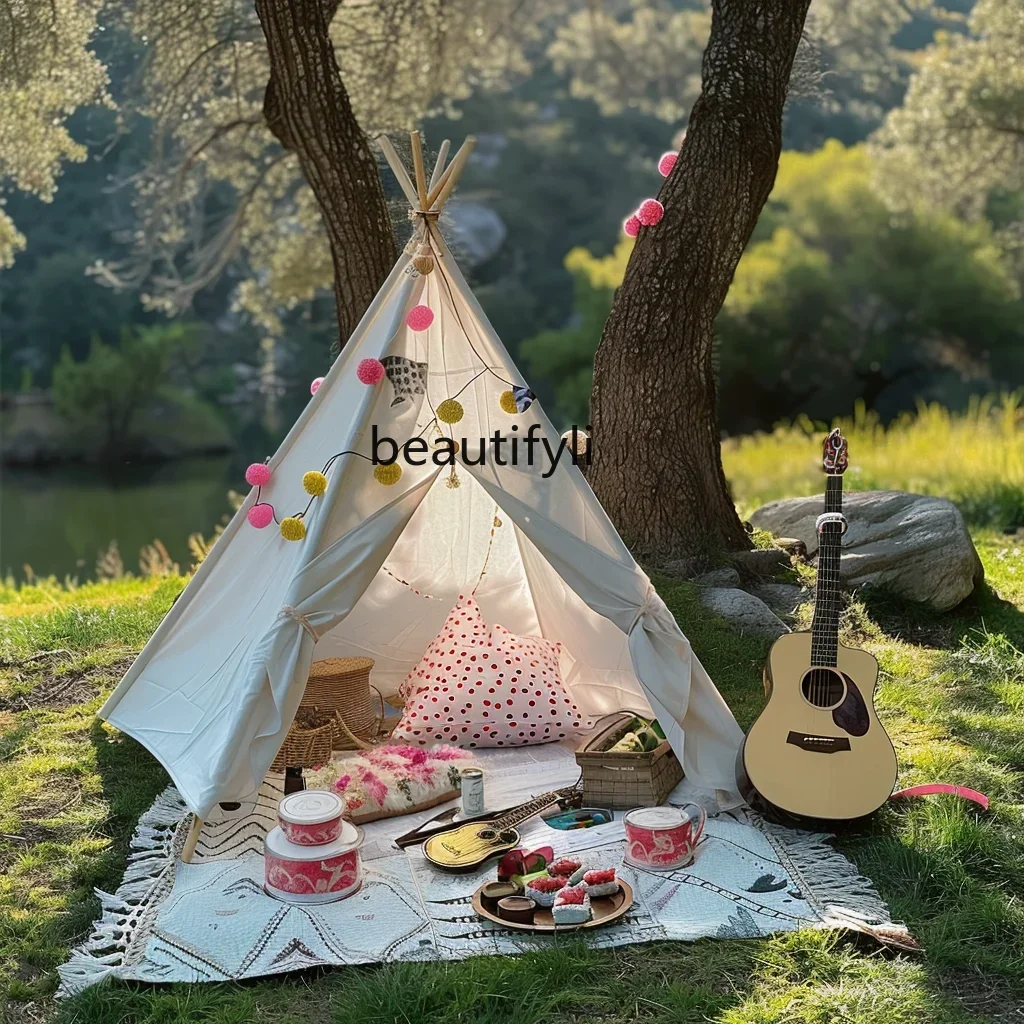 Manta de tienda de campaña al aire libre plegable portátil picnic para niños decoración de camping habitación