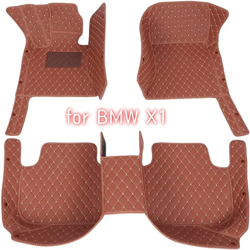 Custom 3D Large stripes Car Floor Mats for BMW X1 E84 F48 Interior Car Accessories