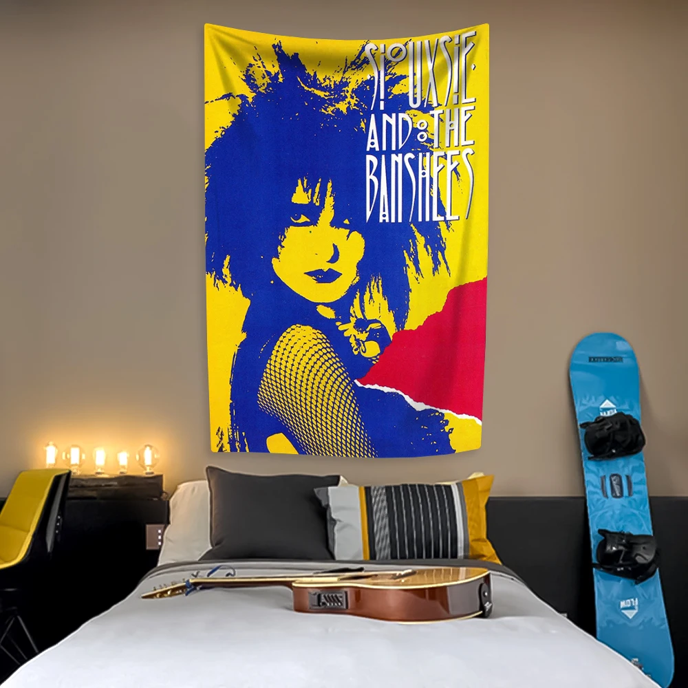 Gothic Rock Band Tapestry Siouxsie And The Banshees decorazione della casa camera da letto dormitorio Party sfondo appeso a parete panno di copertura