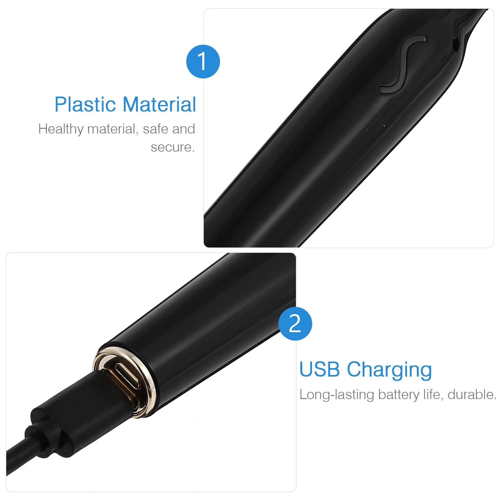 

1Set Electric Eyelash Curler Heating Rod Anti-Scald Comb Curved Design Fast Heating USB Charging Professional Eyelash Curling