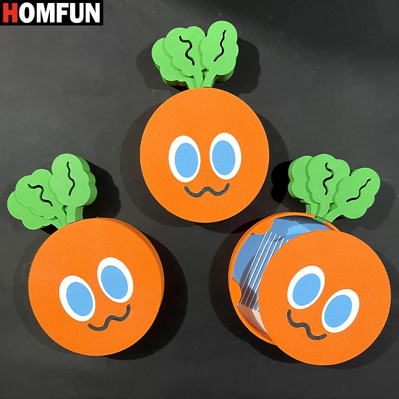 

HOMFUN 3D Carrot Diamond Painting Tray，Cartoon Functional Storage Flip Drill Tray 5D Embroidery Accessories Tools Drill Tray
