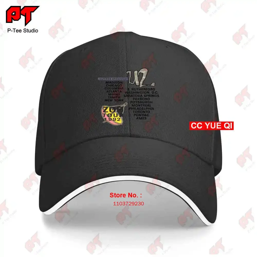 U2 Zoo Tv Tour 1992 Outside Broadcast Rock Band Concert Baseball Caps Truck Cap Q9UJ