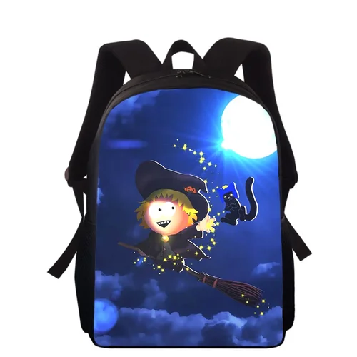 Imagen 2 del producto Mochila para niños con estampado 3D de South-Park, mochilas de escuela primaria para niños y niñas, mochilas escolares para estudiantes