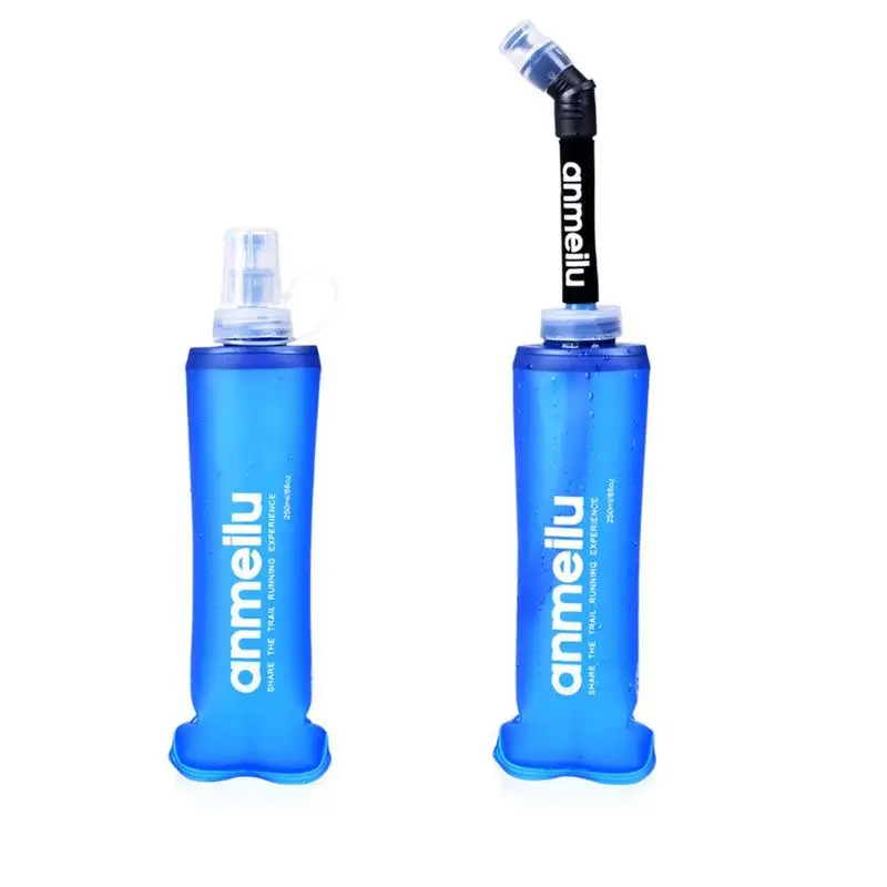 Imagem -04 - Bpa Straw Folding Soft Flask Garrafa de Água Dobrável Correndo Jogging Hidratação Bexiga Pack Vest 250ml 500ml