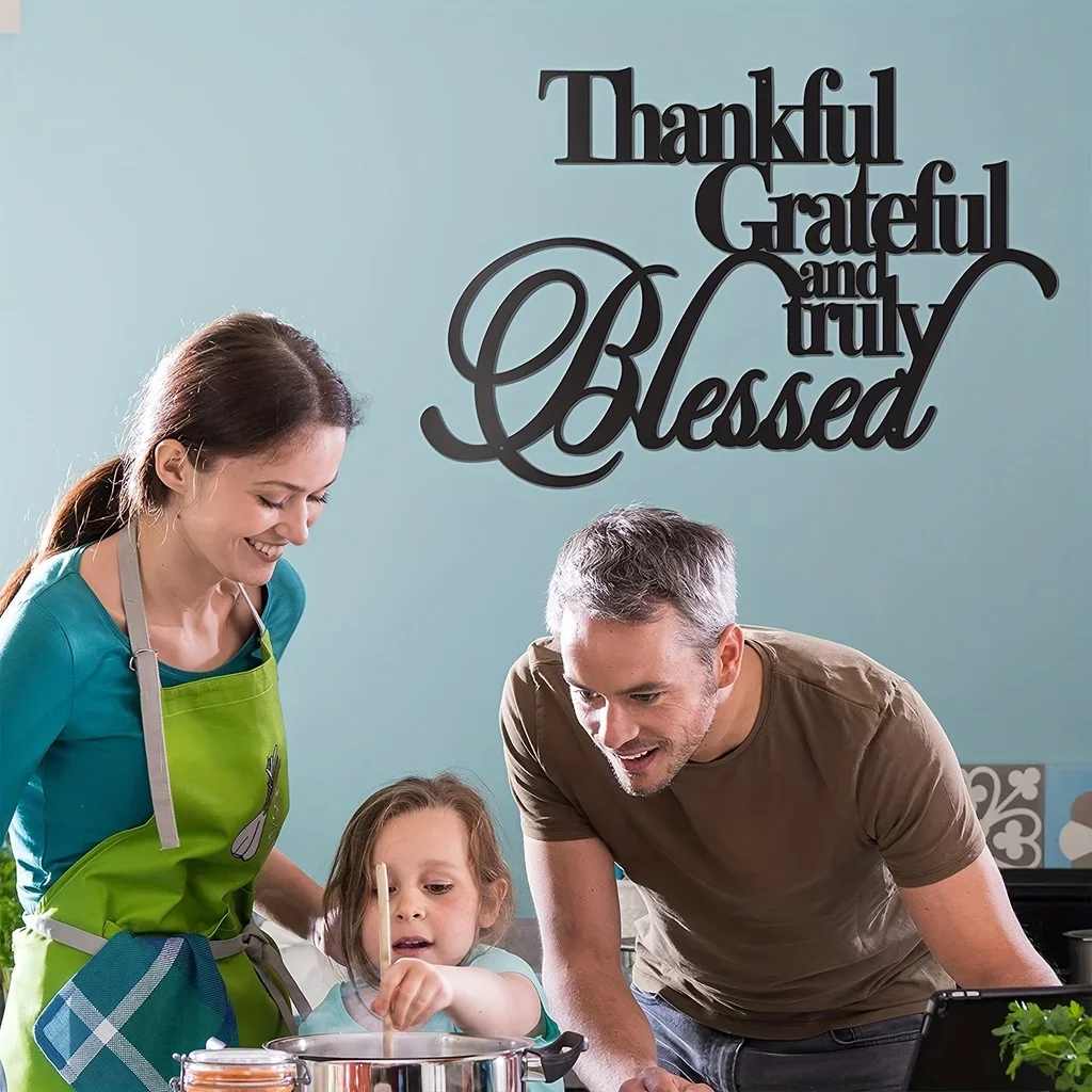 Thankful Grateful and Truly Blessed Metal Wall Art 6