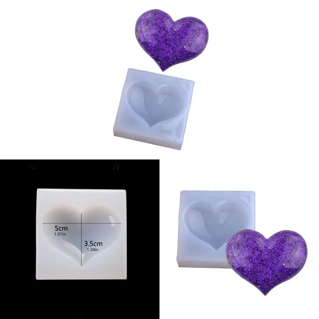  Heart Shaped Silicone Mold for Epoxy Resin Mold Cake Chocolate Baking Tool Decor