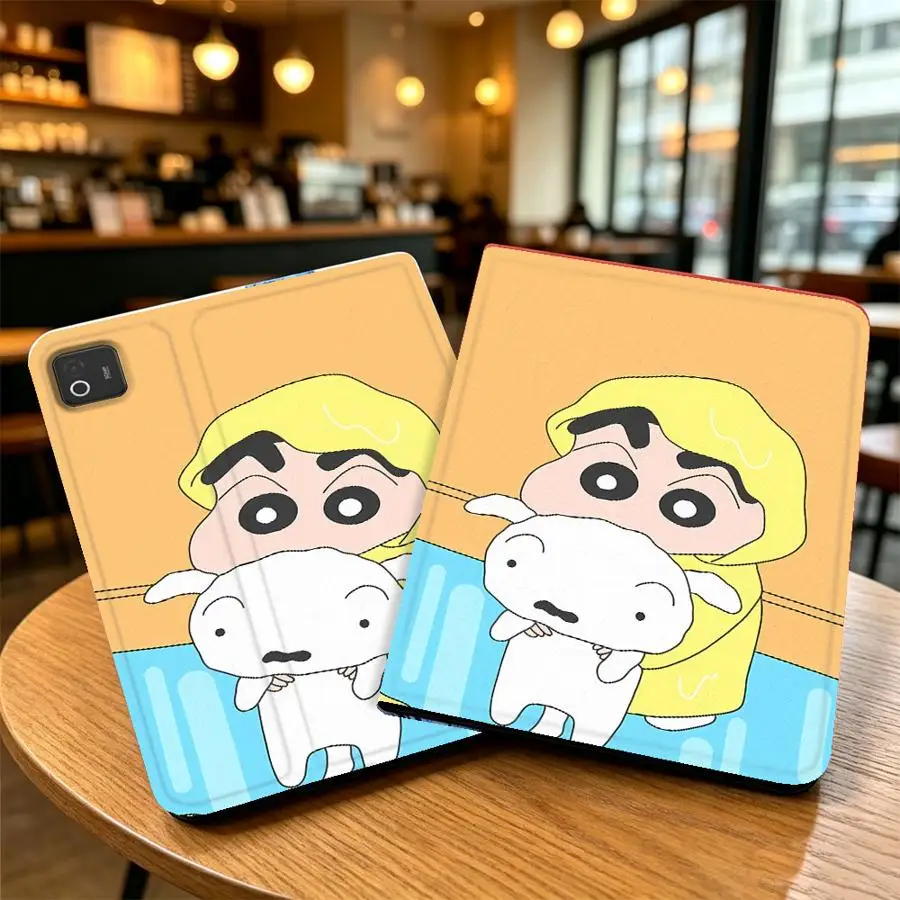 Cute Shin-Chans Case for Xiaomi Pad 6s Pro 7 Ultra Pad 5 6 7 8 Pro Redmi Pad SE K Pad 8.8 9.7 12.4 Inch With Pencil Holder