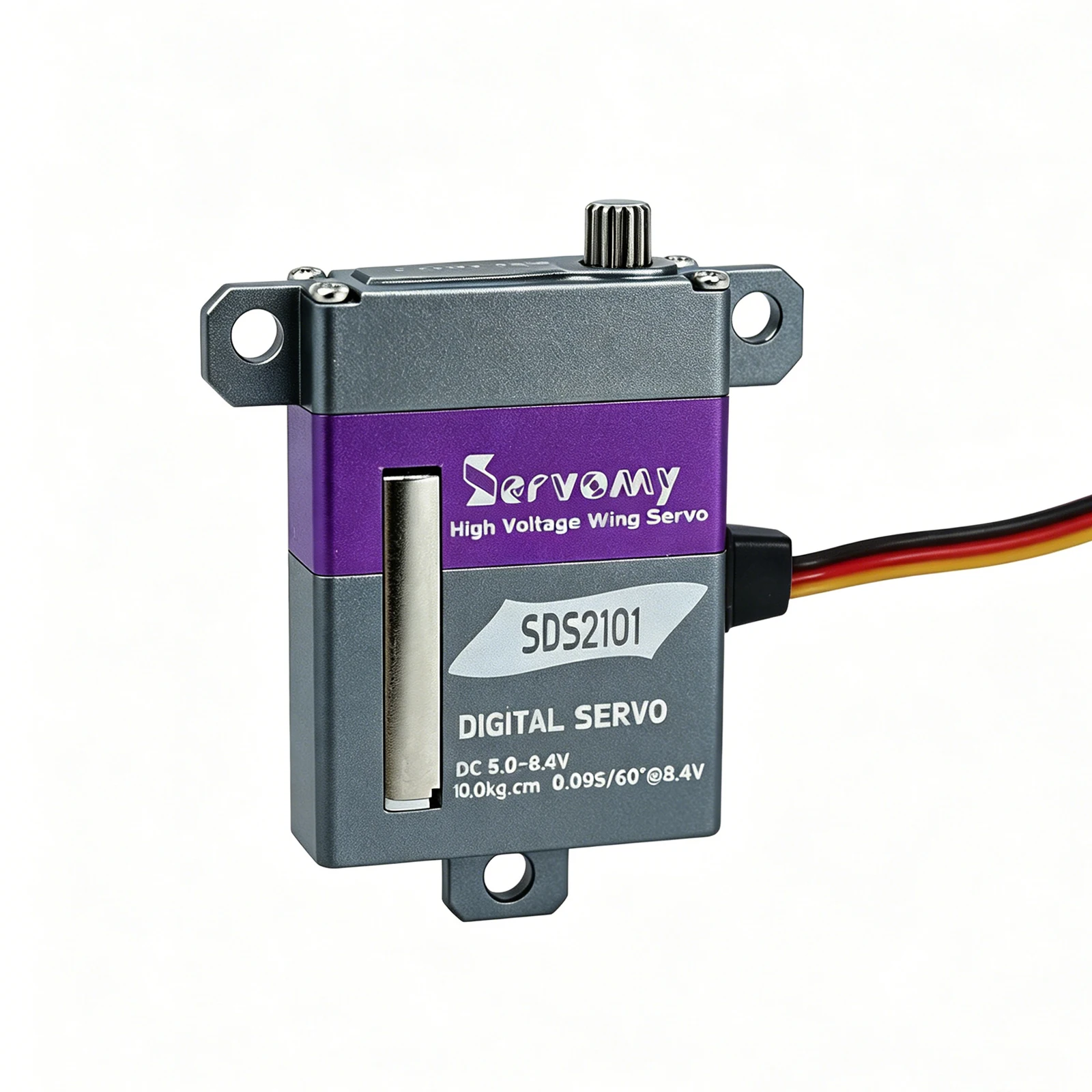 servomy-sds2101-8mm-ultra-thin-wing-servo-10kg-008s-60°-coreless-digital-servo-84v-metal-gear-15t-horn-for-gliders-arduino-diy