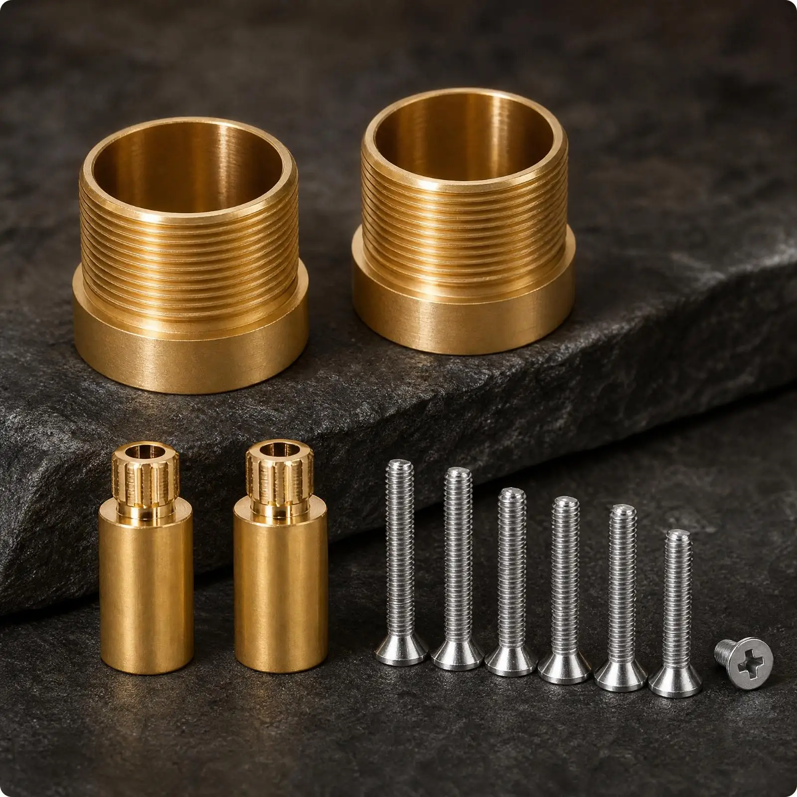 Brass Valve Extension Adapter for Shower Port Fitting Gold Finish Threaded Cylinder Wall Mount Spacer