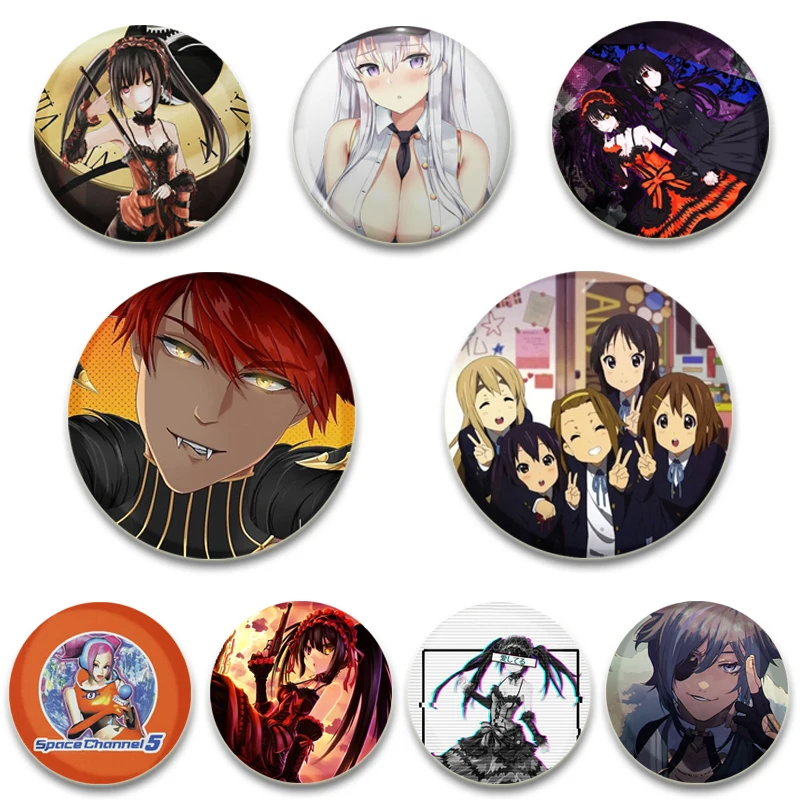 

58MM Anime Character Round Soft Button Pin Cute Funny Creative Brooch Pins Backpack Clothes Decoration Fashion Jewelry Gifts