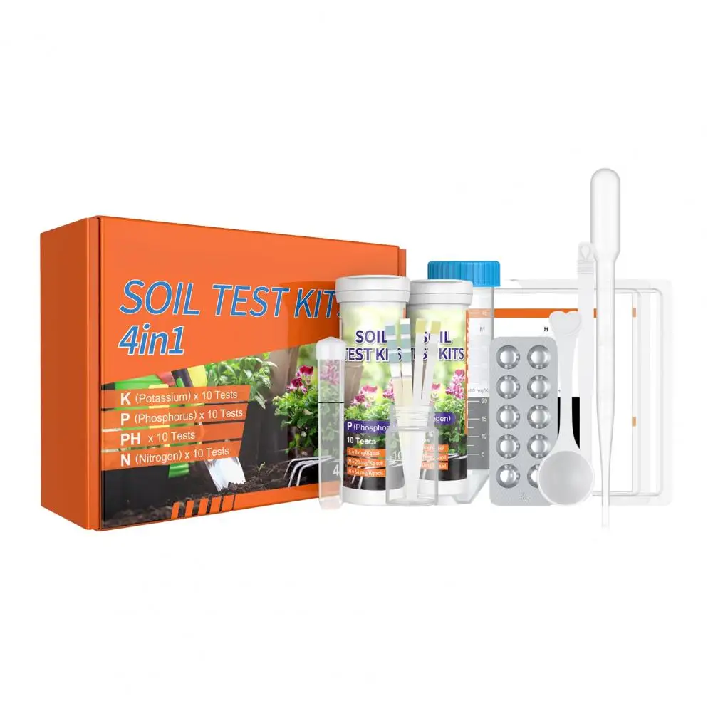 Soil Nutrient Tester Soil Test Kit 40 Sheets 4-in-1 Soil Test Paper Kit for Ph Nitrogen Phosphorus Potassium Accurate for Garden