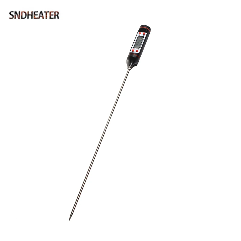 SNDHEATER Handheld Temperature Test Meter Probe Electronic Thermometer Detect 150/300mm Digital Screen Gauge for Measuring Water