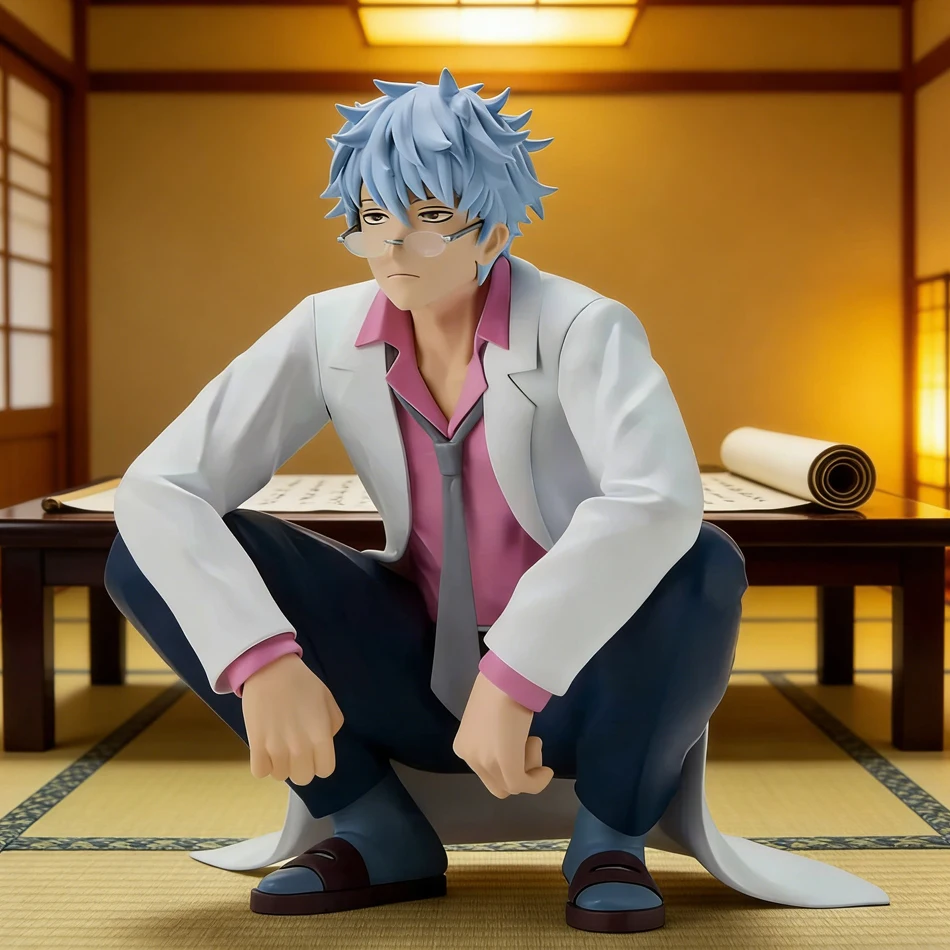 

12cm Gintama Palm Size Sakata Gintoki Anime Hijikata Toushirou Action Figure Katsura Kotarou/Kagura Figure Model Doll Toy Gift