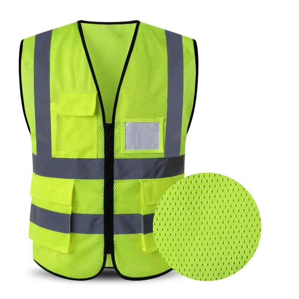 High Visibility Reflective Vest with Pocket Warning Construction Clothes One Size Breathable Safety Running Gear Motorcycle