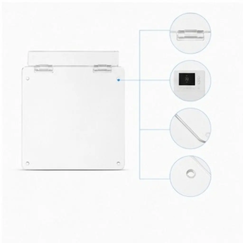 2Pcs Clear Thermostat Protective Cover Hinged Anti Tamper Transparent Guard Case for Central Air Conditioning Wired Controller