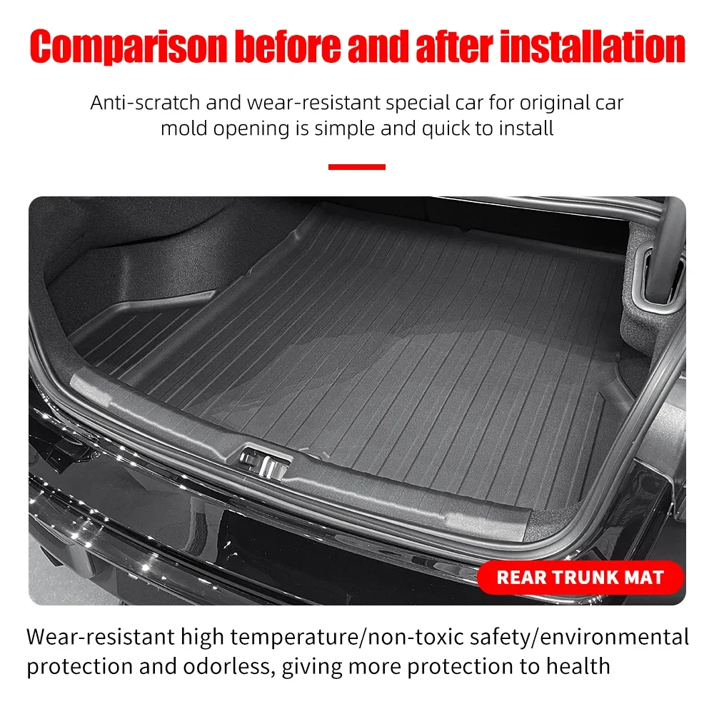 LUCKEASY for Toyota Hilux Revo 2015-2022 Car Trunk Pad Cargo Liner Mat Truck Bed Tailgate Protection Pad Car Accessories