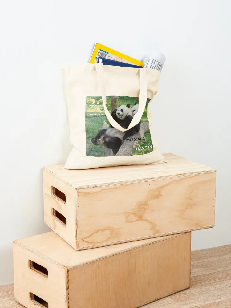 Giant Pandas Mei Xiang and Tian Tian at the National Zoo - 20th Anniversary Edition Tote Bag