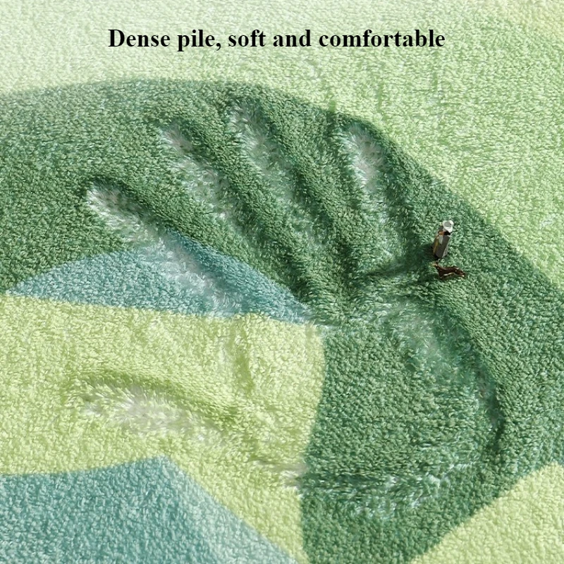 Fresh Country Style Lamb Wool Carpet, Bedroom Decor Bedside Rug, Plush Smooth & Ultra Soft, Safety Non-Slip Backing