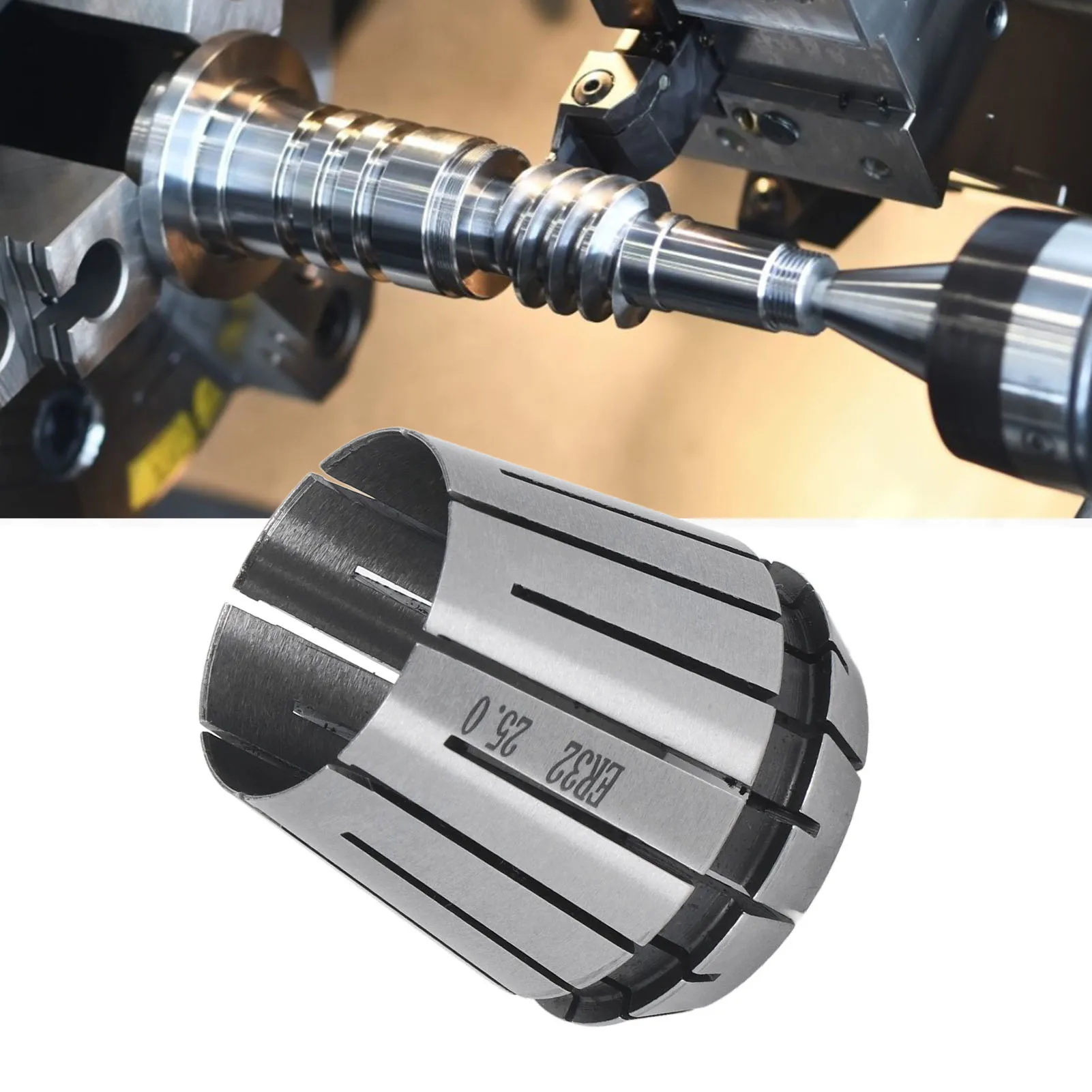 

Цанговый патрон Цанговый патрон Пружинный цанговый патрон Цементированный карбид ER32 Зажим Токарный станок Аксессуар для фрезерного станка Цанговый станок ER32 Цанговый станок