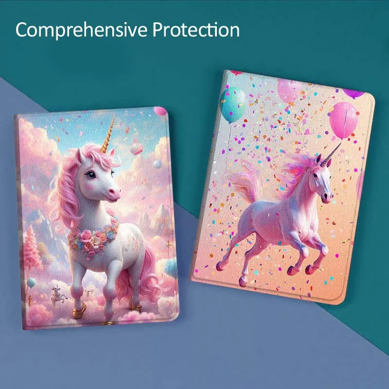 

Cute Pink Horse Flower For Huawei MediaPad T5 T10s M6 M5Lite SE Honor Tab 5 6 7 V7 V8 X8a X9a Pro Soft Tablet Case Gift