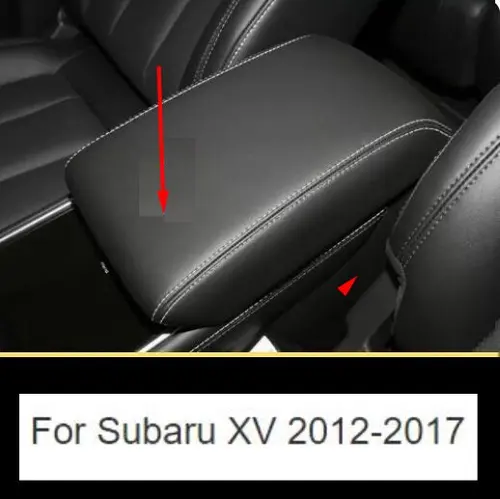 Reposabrazos central de cuero de microfibra para Subaru XV 2012, 2013, 2014, 2015, 2016, 2017