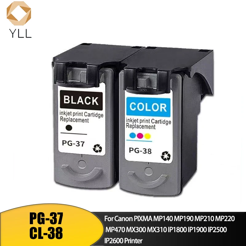 PG37 CL38 PG-37 Ink Cartridge for Canon PIXMA MP140 MP190 MP210 MP220 MP470 MX300 MX310 IP1800 IP1900 IP2500 IP2600 Printer