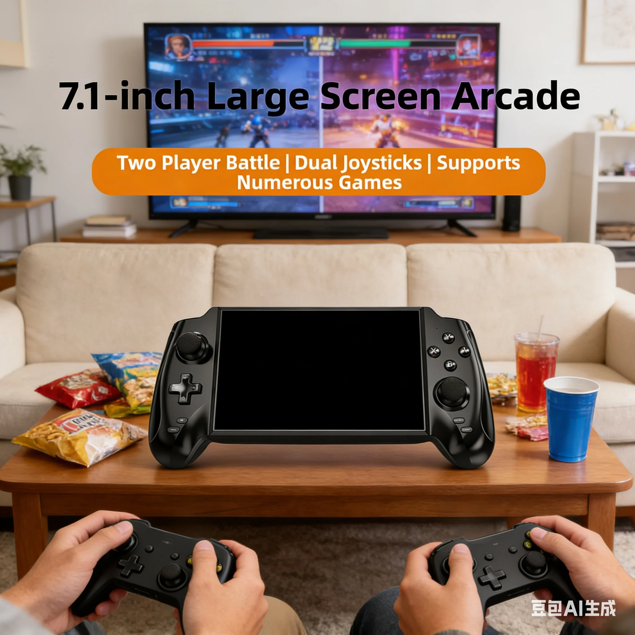 

Портативная игровая консоль X20 в стиле ретро с 7,1-дюймовым экраном, игровая консоль с двойным плеером, аккумулятор 4500 мАч и ТВ-выход, игровые аксессуары