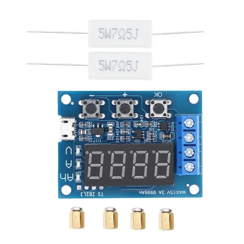 1.2V 12V 18650 ZB2L3 Li-ion Lithium Battery Capacity Tester + Resistance Lead-acid Battery Capacity Meter Discharge Tester