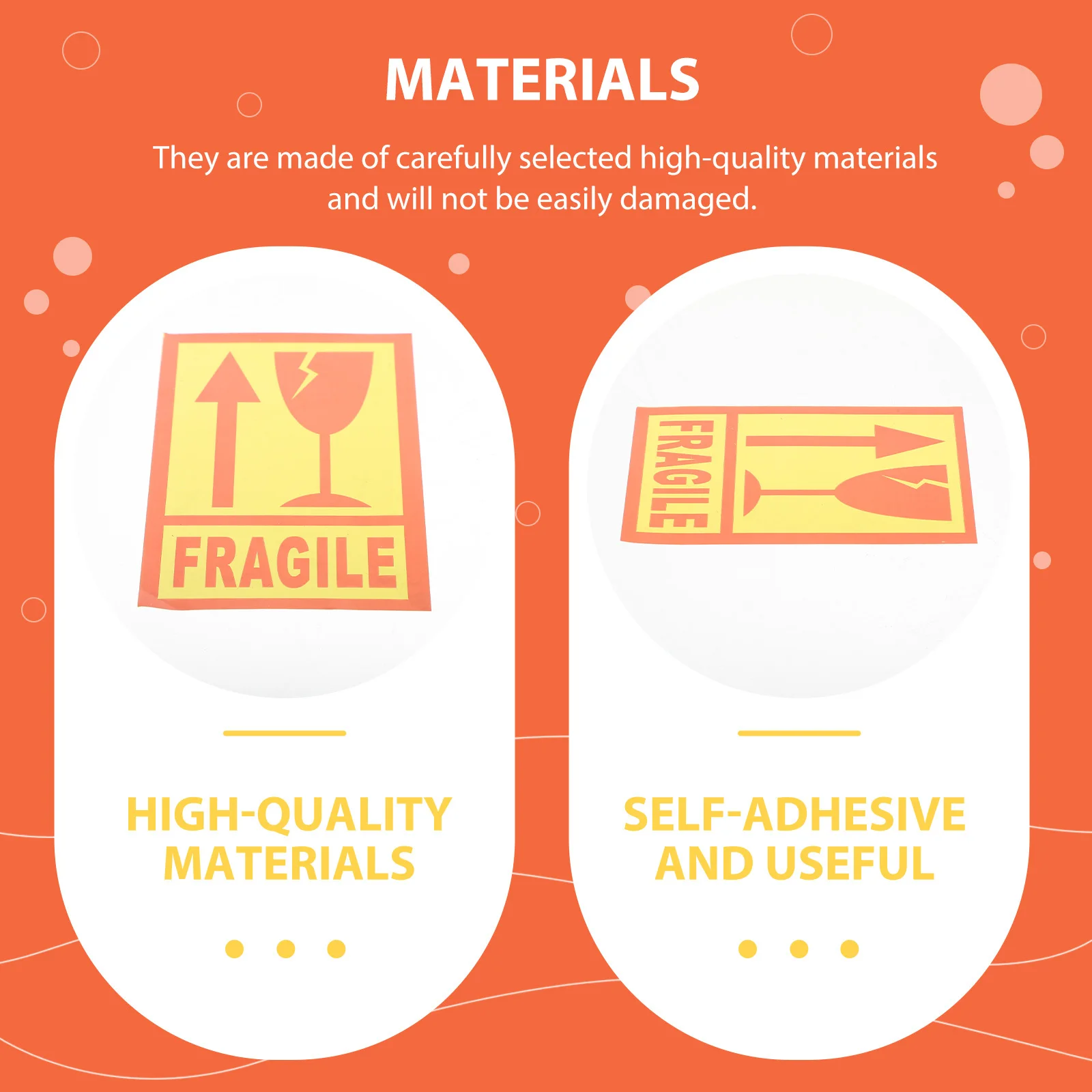 500Pcs Fragile Labels Self Adhesive Warning Stickers Packing Shipping Care Handle Care Package Fragile Sticker