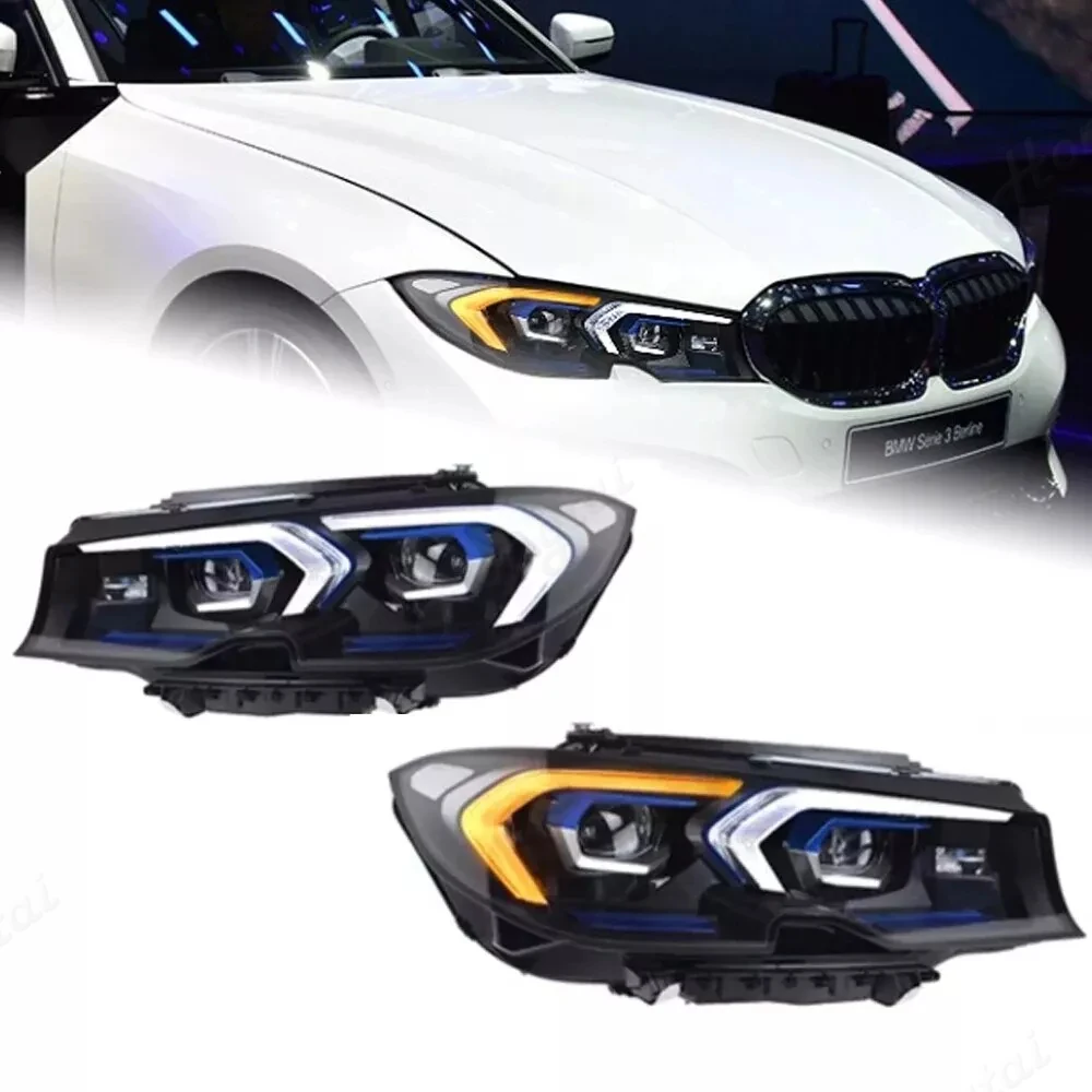 For 2020-2022 BMW 3 Series G20/G28 headlight assembly is modified with new high-end LED daily running light steering，brake light