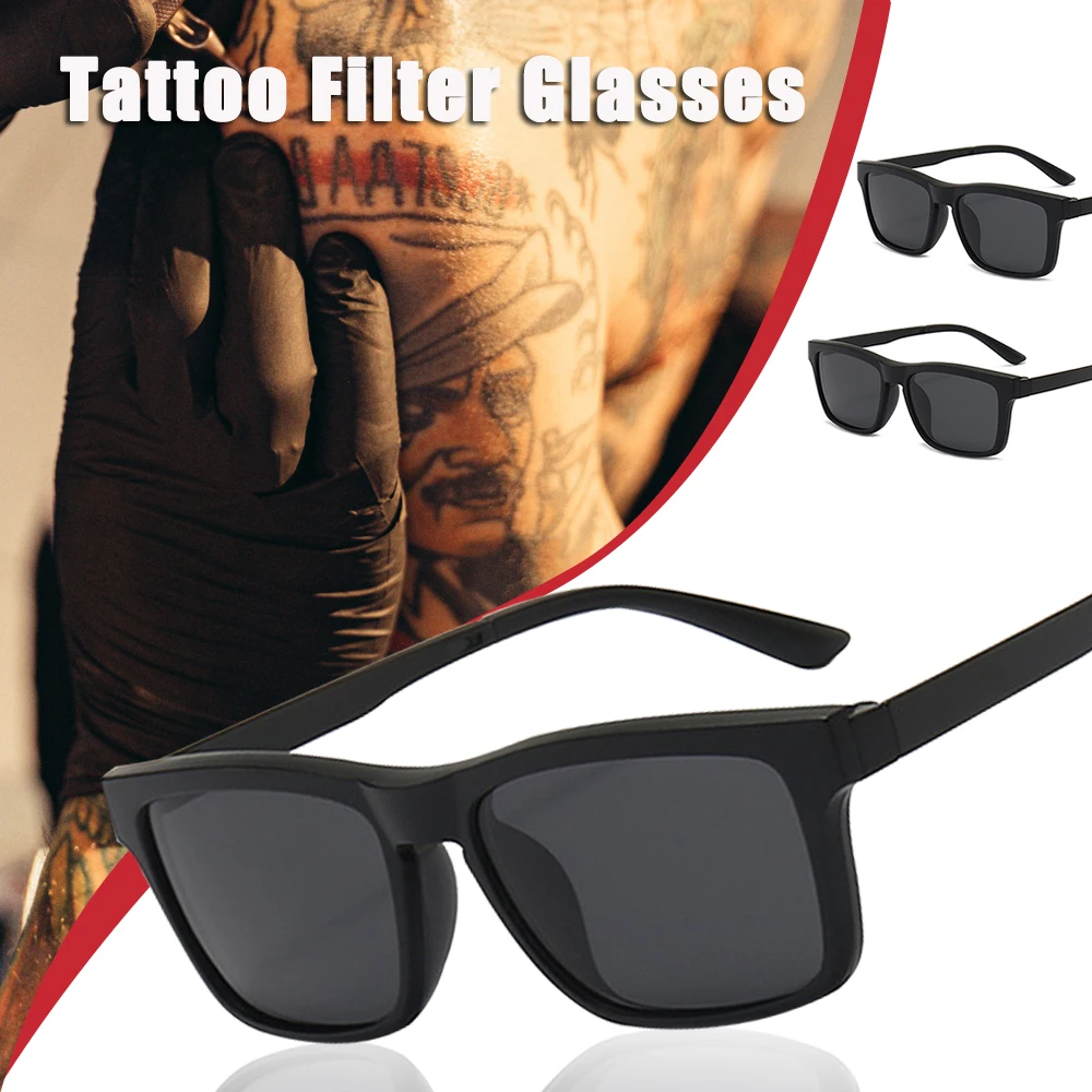 Tattoo Polarized Sunglasses Tattoo Vision Lenses and Extra Frame Eye Protection Glass Reflective-free Glasses for Tattoo Clarity