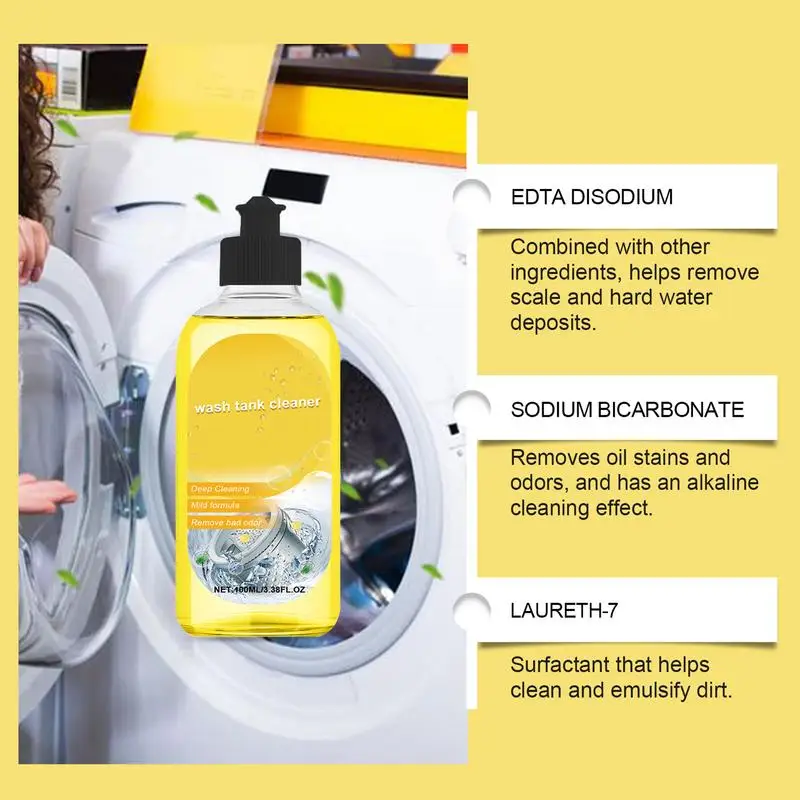 Eco-Friendly Washing Machine Cleaner Washer Cleaner Liquid Safe Deep Cleaning Liquid Washer Cleaner Deodorizer For Top Load