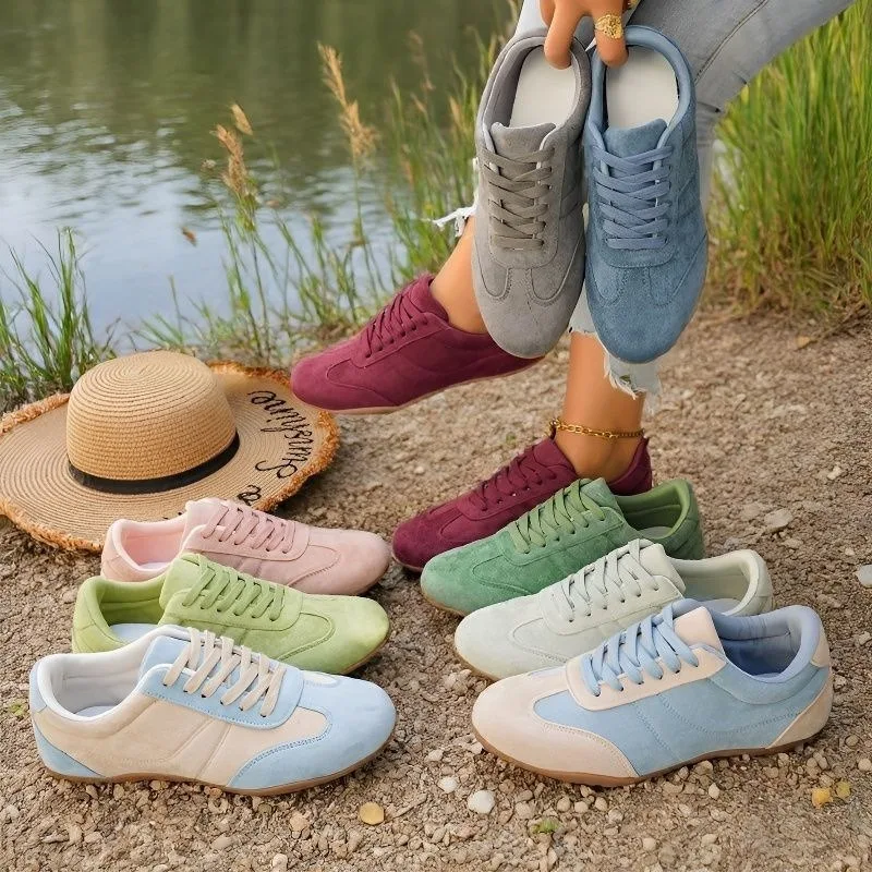 Women's Casual Flat-Soled Non-Slip Wear-Resistant Sport Spring Autumn Round-Toe Soft And Comfortable Women Single Shoes