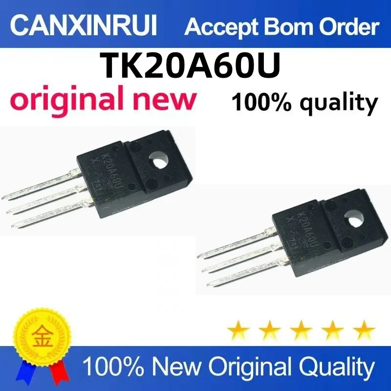 (10-300piezas) original TK20A60U K20A60U TO-220F in-stock chip, start bidding from one.