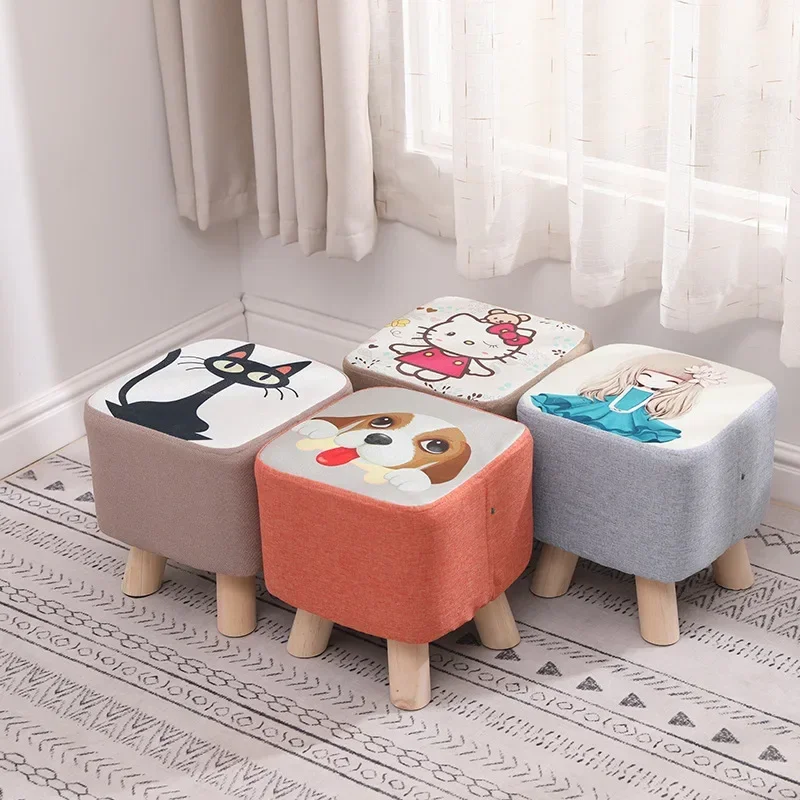 Stools & Ottomans Living Room Furniture Folding Portable Stool Footrest Office Foot Rest Pouf Furnitures Wood Step Children\'s