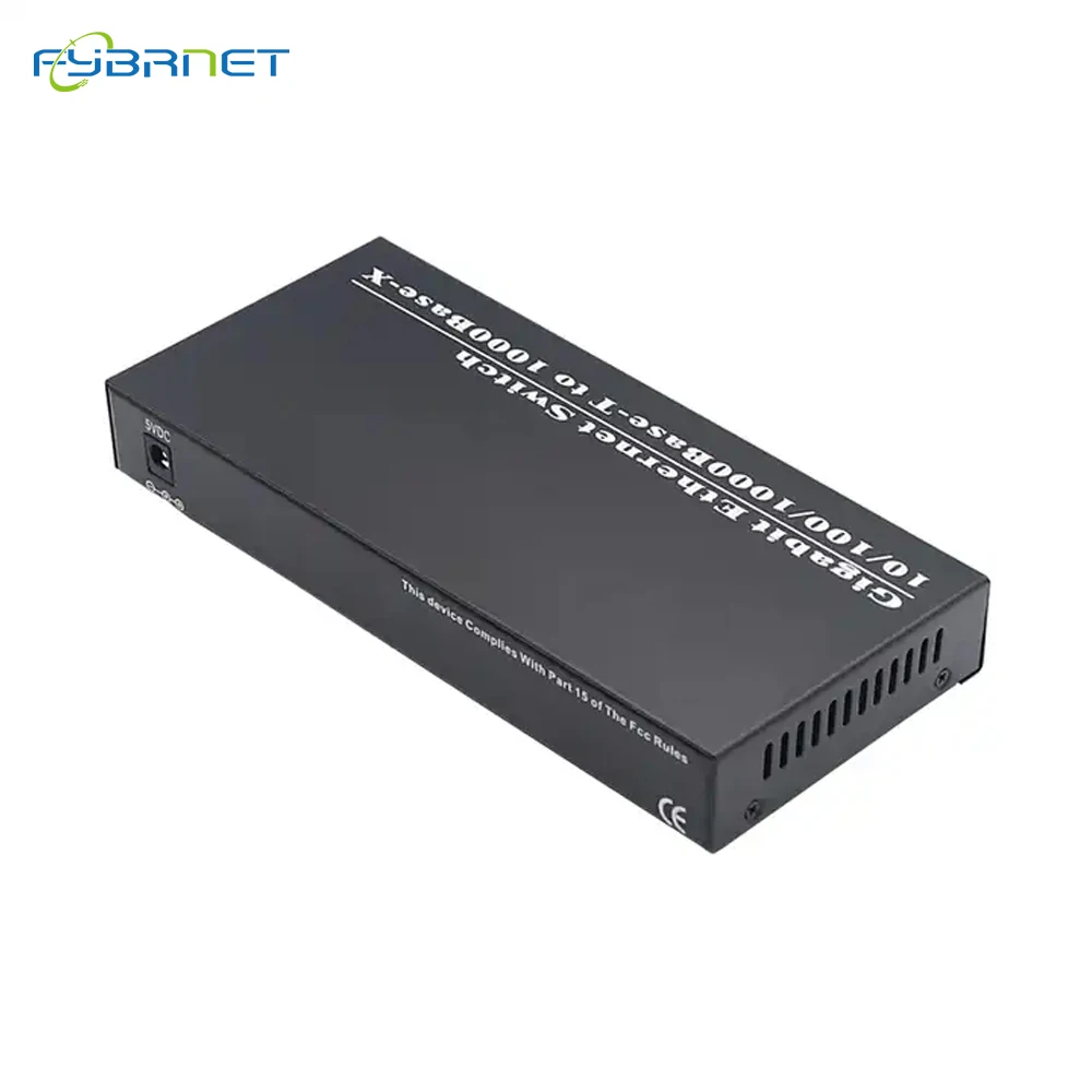 Gigabit Ethernet Fiber Switch Media Converter 8 RJ45 UTP and 2 SC fiber Port Transceiver 20KM SC Single Mode 10/100/1000M