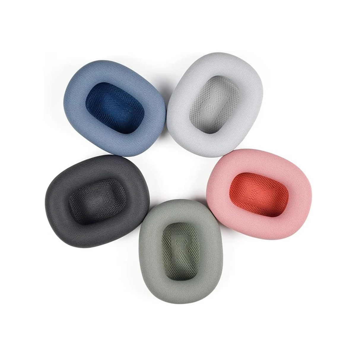 A57G-For Apple Airpods Max غطاء إسفنجي للأذنين متعدد الوظائف زوج واحد من ملحقات وسادة الأذن، فضي رمادي