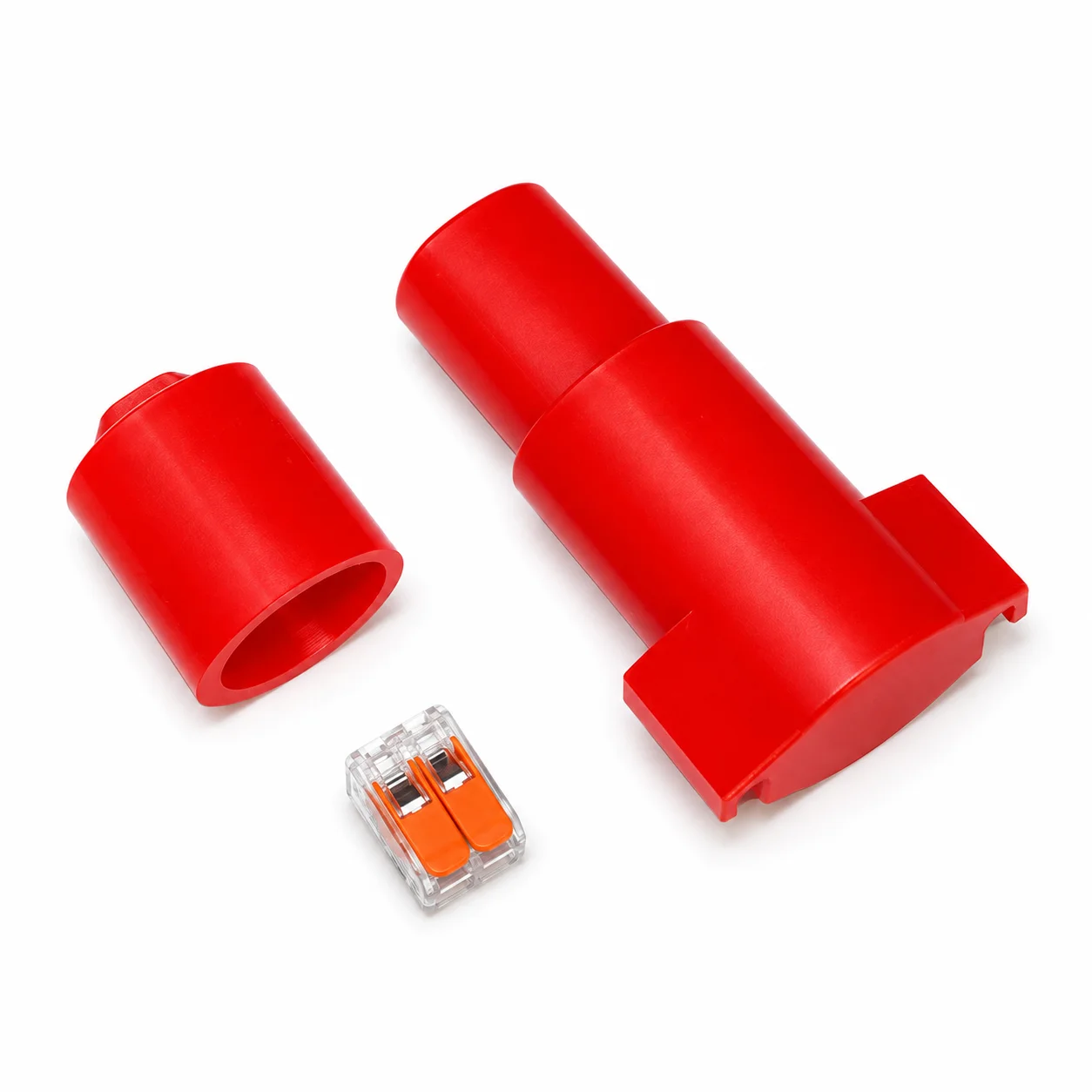Yongli CO2 Laser High Voltage Cable Connector Red Snap Fit Joint Housing with Silicone Rubber Cap for Laser Tube Power Supply