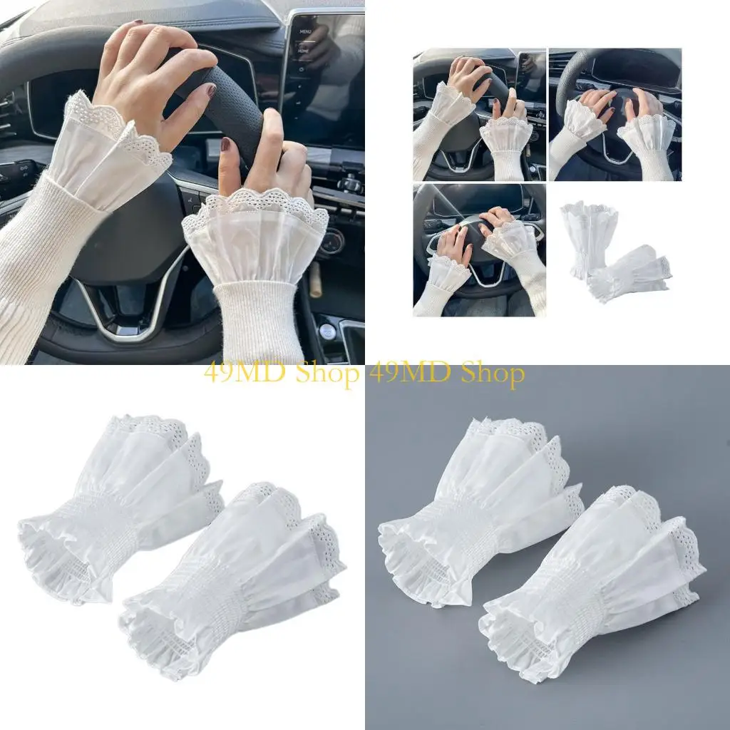 

49MD Женские запястье Манжеты Съемные кружевные взрывов