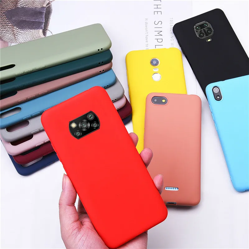 Silicone Cases For Xiaomi POCO X3 Pro X3 NFC Shockproof Soft Cover Case Caqa