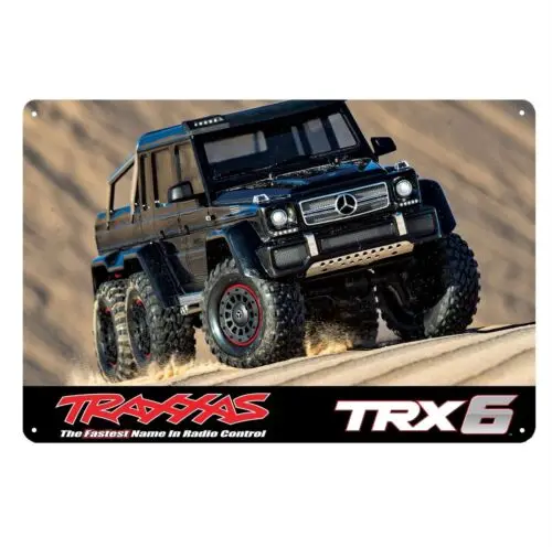 1p,Metal Poster Rc Car Wall Decoration Tin Sign Plaque Trx6 Rock Crawler