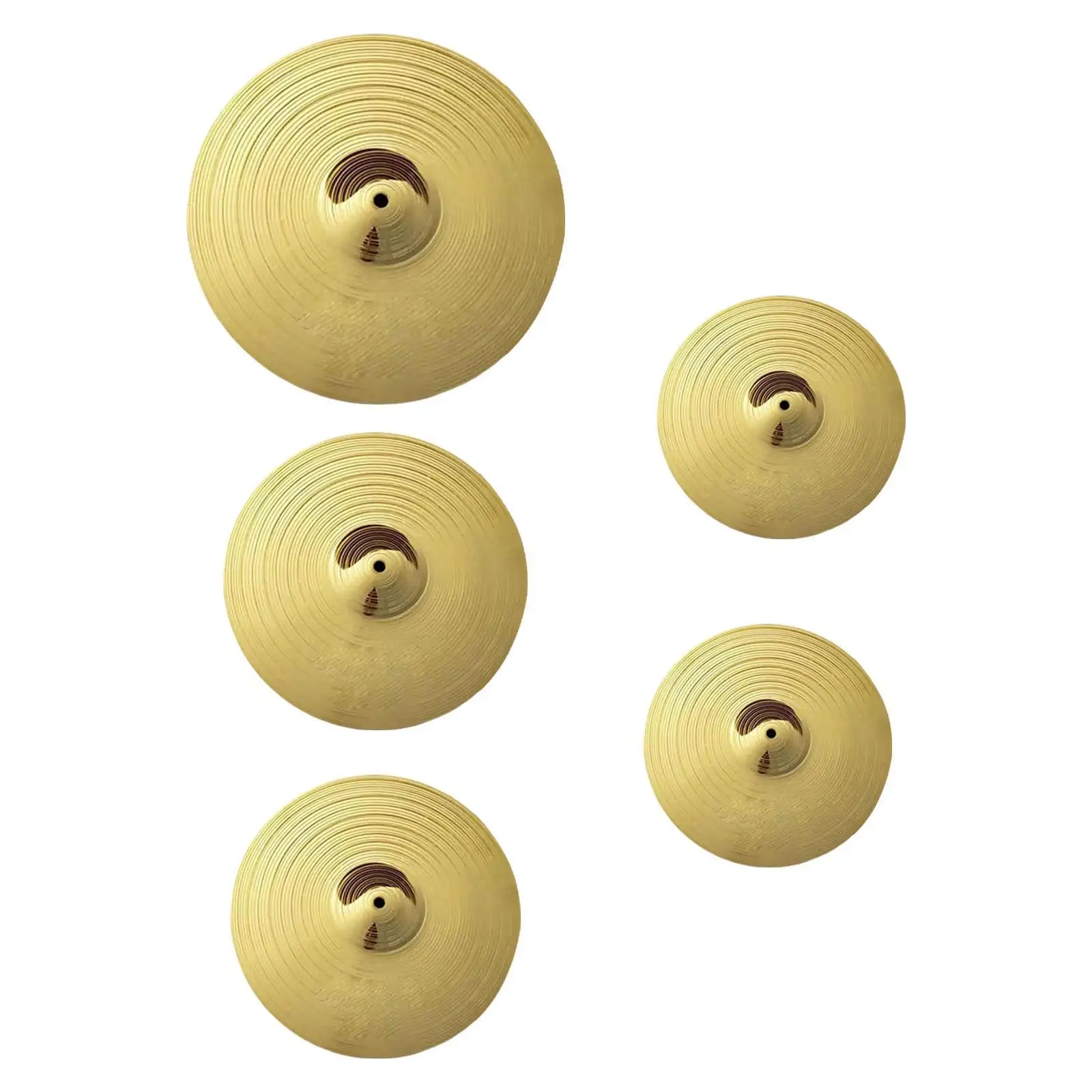 Crash Cymbal Parts Traditional Music Instrument Accessories Golden Traditional Cymbal for Drummers Players Novices Drum Kit