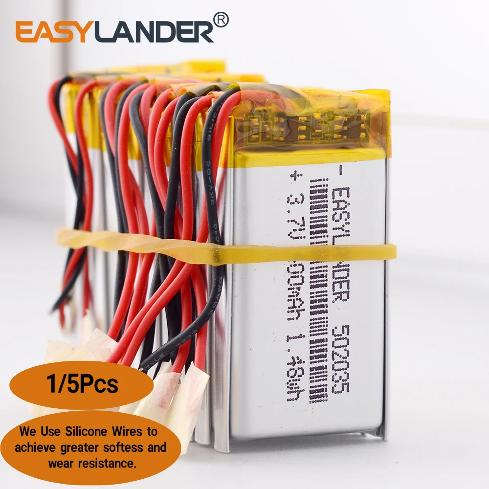 Silicone Wires 3.7V 400mAh​ 502035 Rechargeable Lithium Li-ion Polymer Battery