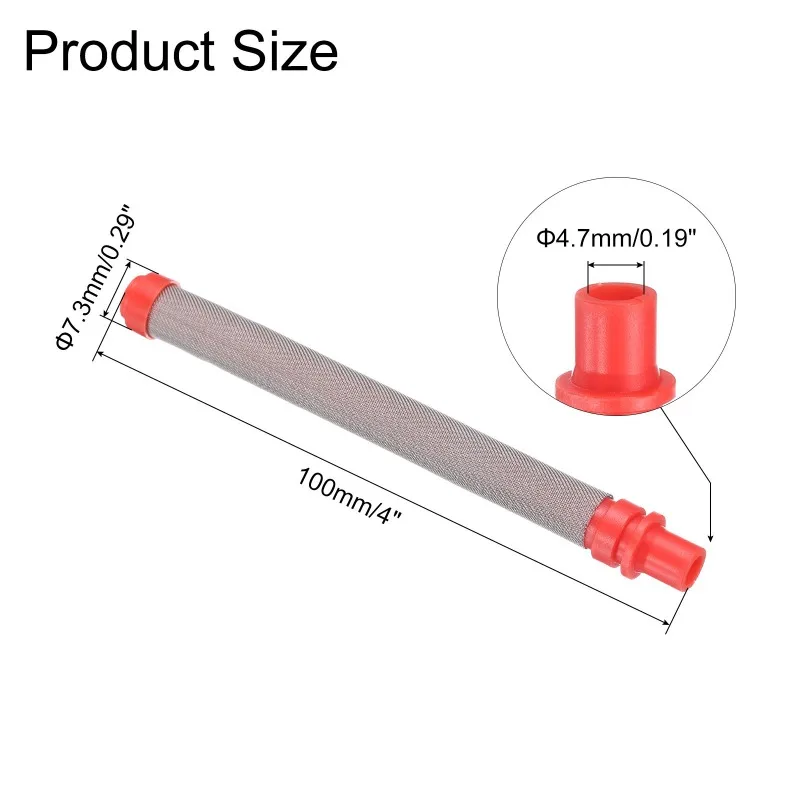 15pcs Airless Spray Gun Filter, High-Pressure Gun Screen Filters, Red