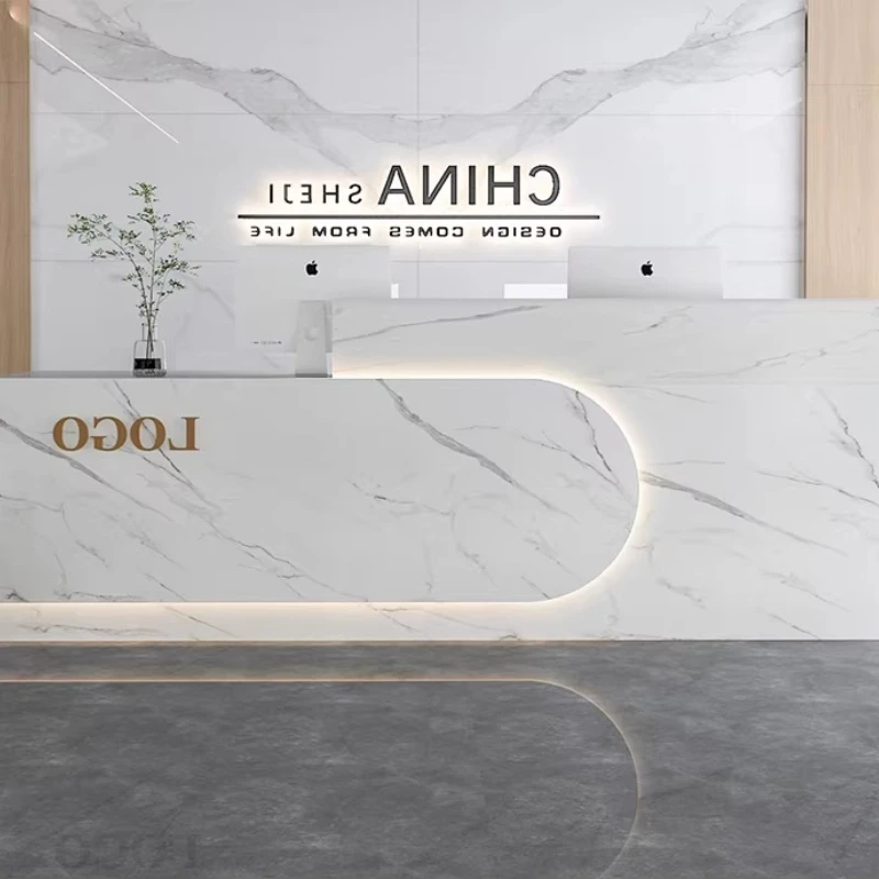 Study Front Reception Desk Luxury Infodesk Modern Reception Desk Hairdressing Coffee Shop Mesa De Centro Commercial Furniture