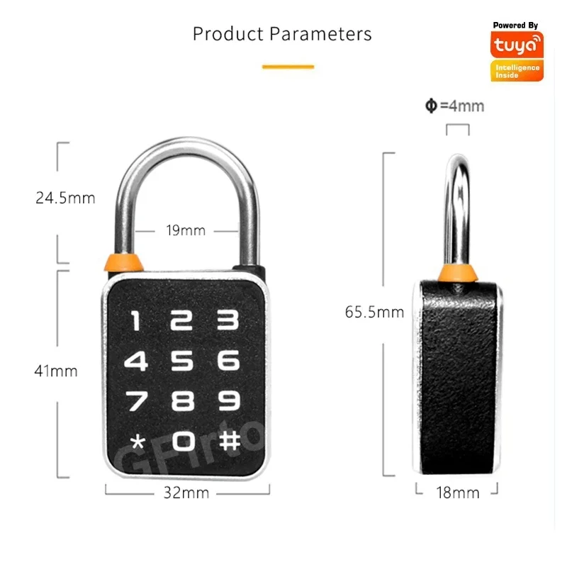 Tuya Bluetooth APP Password Code Combination Padlock Suitcase For Luggage Travel Code Smart Lock Code Keyed Anti-thieft Lock