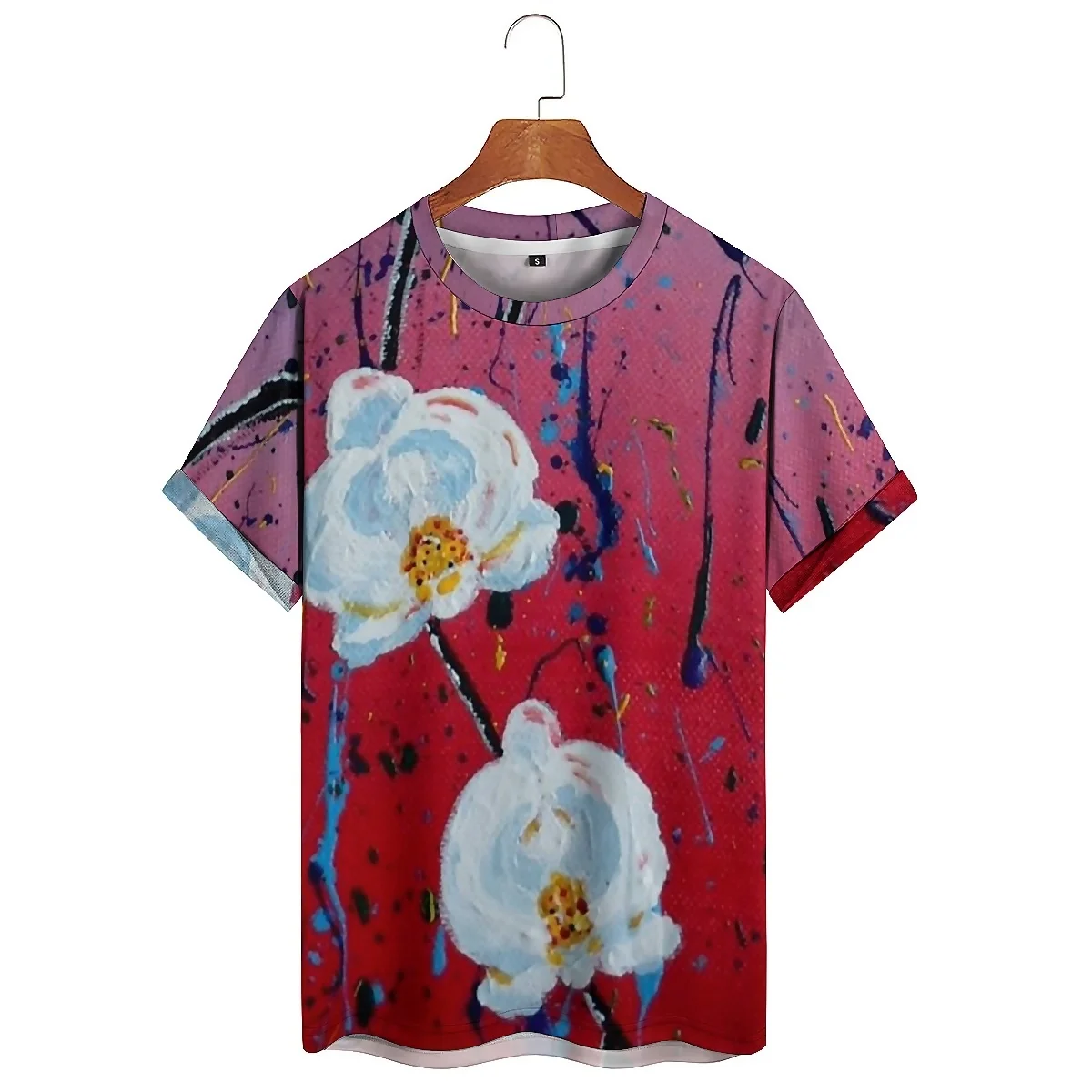 Loose, summer tie-dye men's 3D printed short-sleeved T-shirts are soft and comfortable, featuring lightweight and breathable